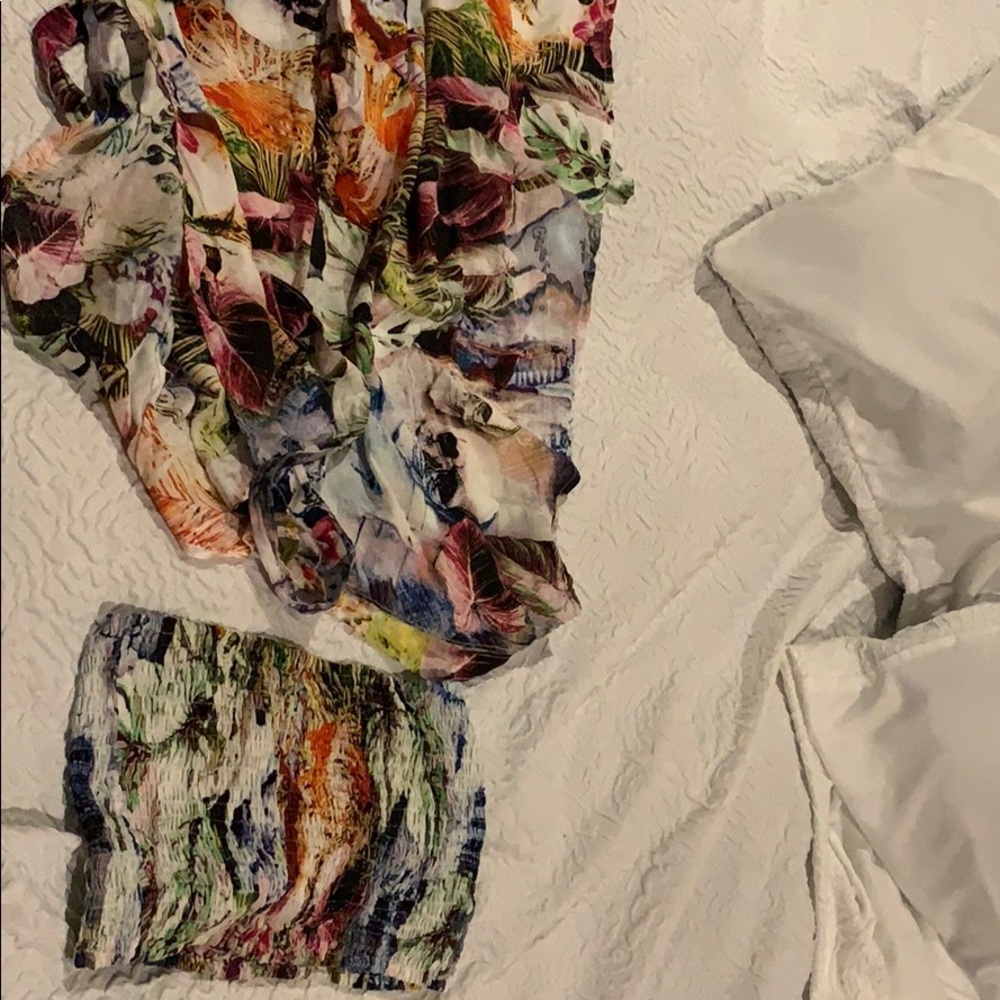 Wrap pants will fit size medium or large with top